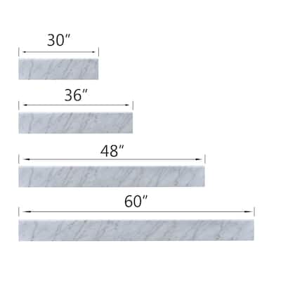 PROOX Carrara Marble Stone Vanity Top Backsplash Sidesplash in White