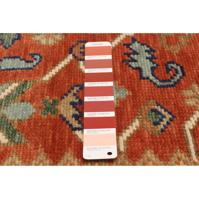 ECARPETGALLERY Hand-knotted Oushak Dark Copper Wool Rug - 8'1 x 9'9