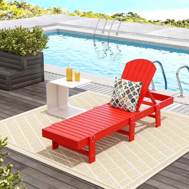 Altura Armless Poly Eco-Friendly All Weather Reclining Chaise Lounge