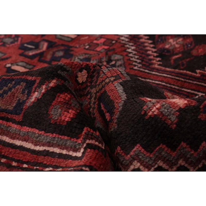 ECARPETGALLERY Hand-knotted Andelz Black, Red Wool Rug - 4'6 x 9'4
