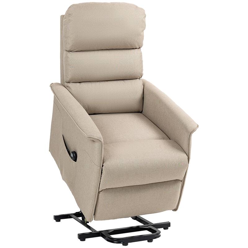HOMCOM Power Lift Recliner Chair for Elderly, Easy Assembly, Fabric Lift Chair with Remote Control