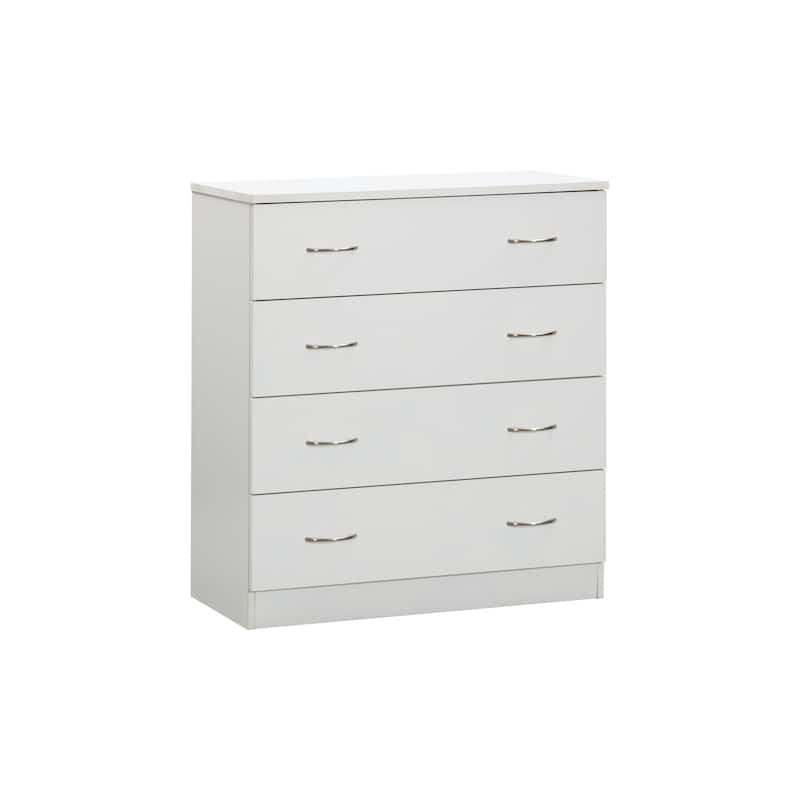 OS Home and Office Furniture Model 6003 Four Drawer Chest in White