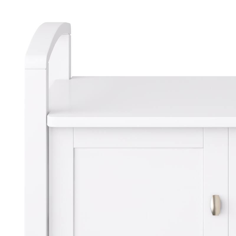 WYNDENHALL Norfolk Solid Wood 44-inch Wide Entryway Storage Bench - 44 Inches wide