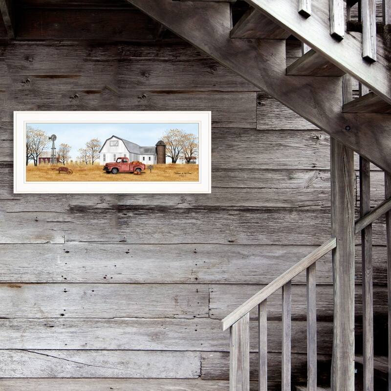 TrendyDecor4U Farmhouse "Autumn on Farm" Framed Print Wall Art by Billy Jacobs