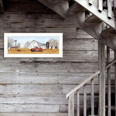 TrendyDecor4U Farmhouse "Autumn on Farm" Framed Print Wall Art by Billy Jacobs