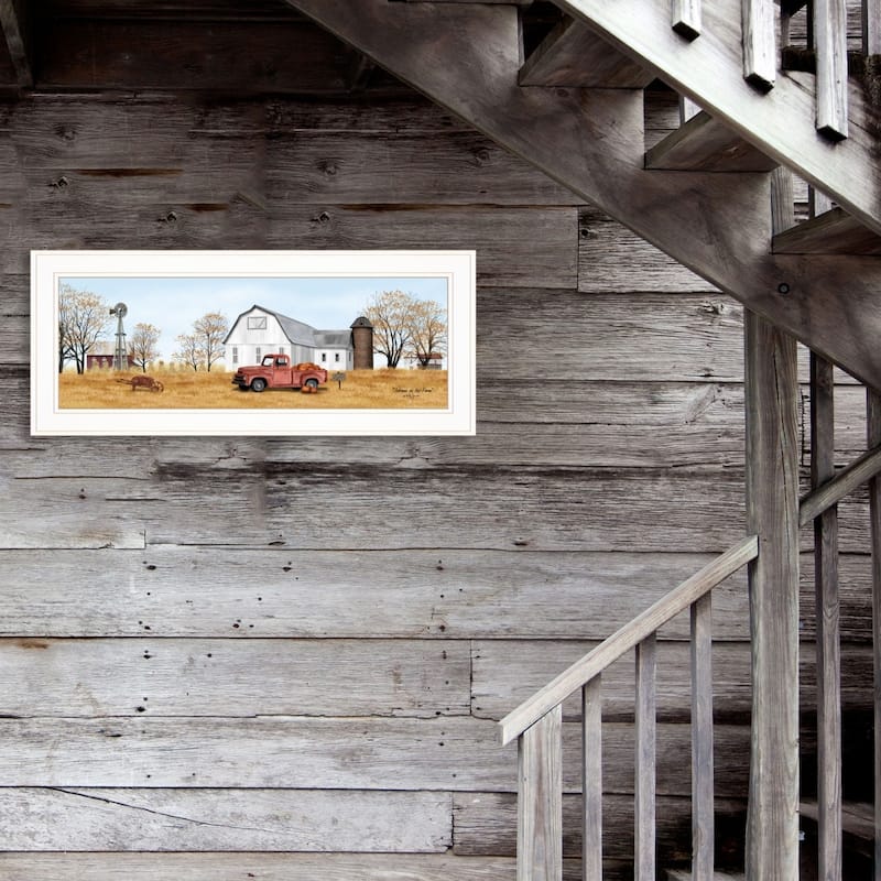 TrendyDecor4U Farmhouse "Autumn on Farm" Framed Print Wall Art by Billy Jacobs