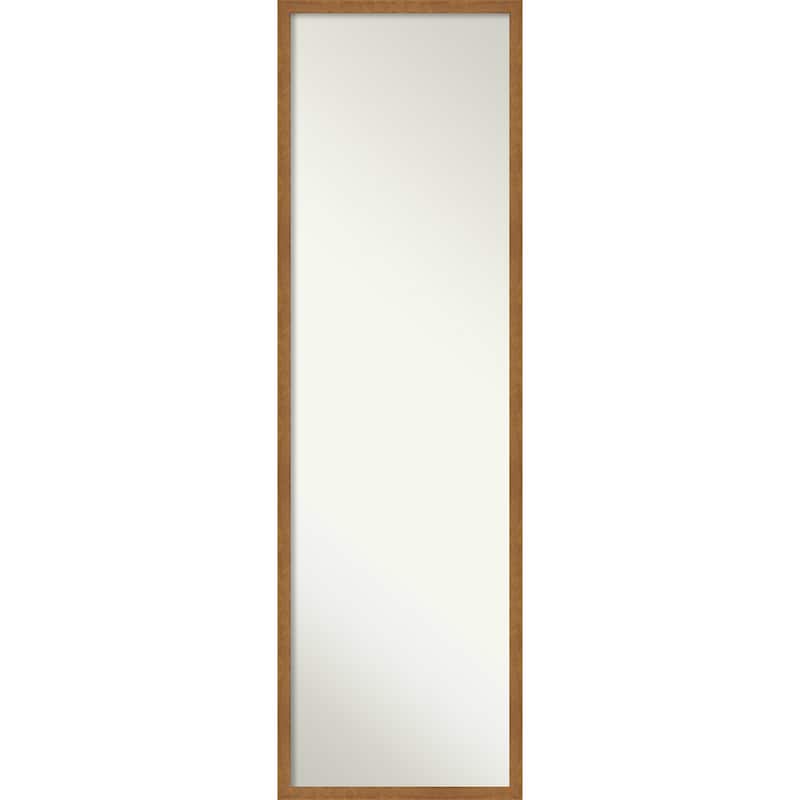 Non-Beveled Wood Full Length On The Door Mirror - Carlisle Frame - Outer Size: 15 x 49 in