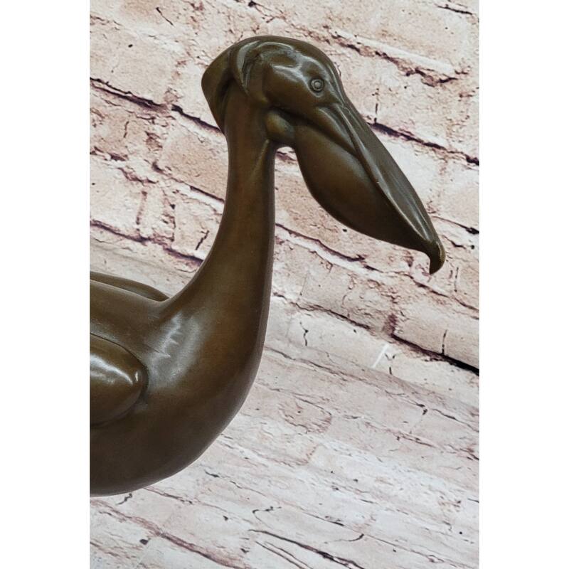 Hand Made Original Artwork By Milo Stork Bird Real Bronze Sculpture Figurine