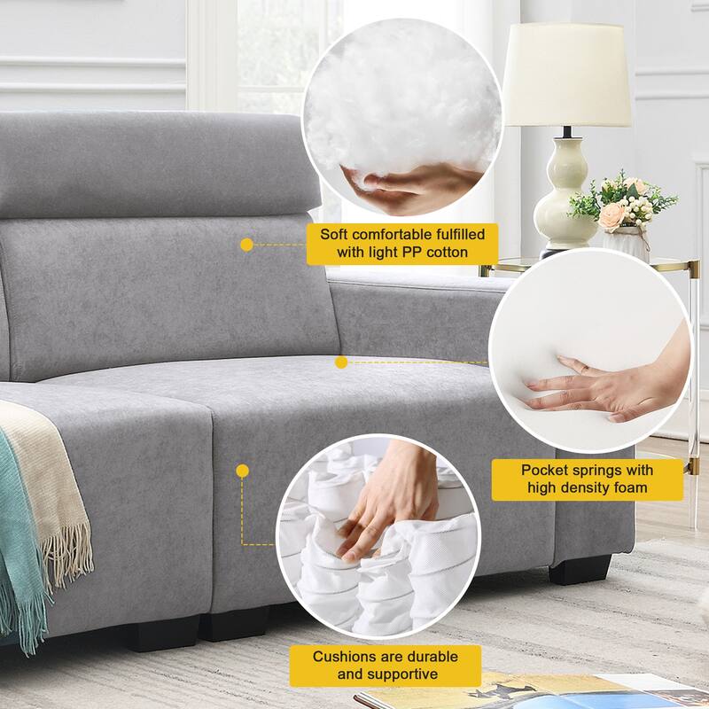 Kata Spacious and Comfortable Velvet Loveseat for Living Room
