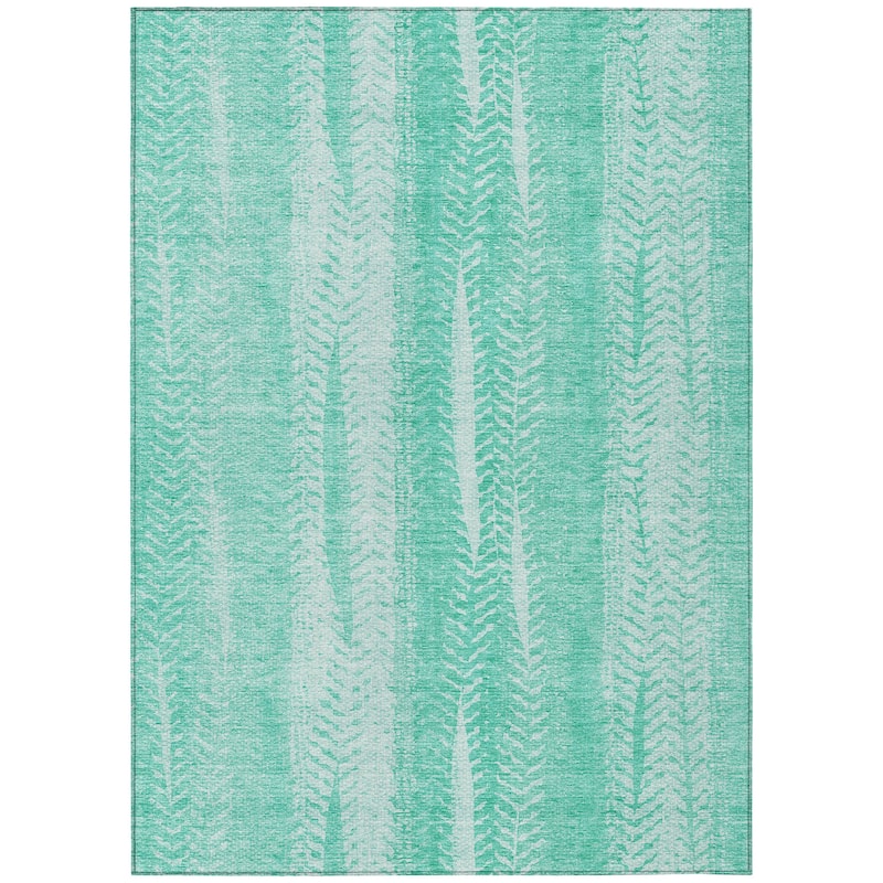 Machine Washable Indoor/ Outdoor Chantille Modern Imprints Rug