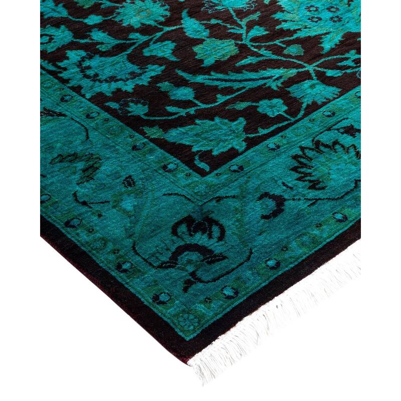 Overdyed, One-of-a-Kind Hand-Knotted Area Rug - Blue - 4' 3" x 6' 3"