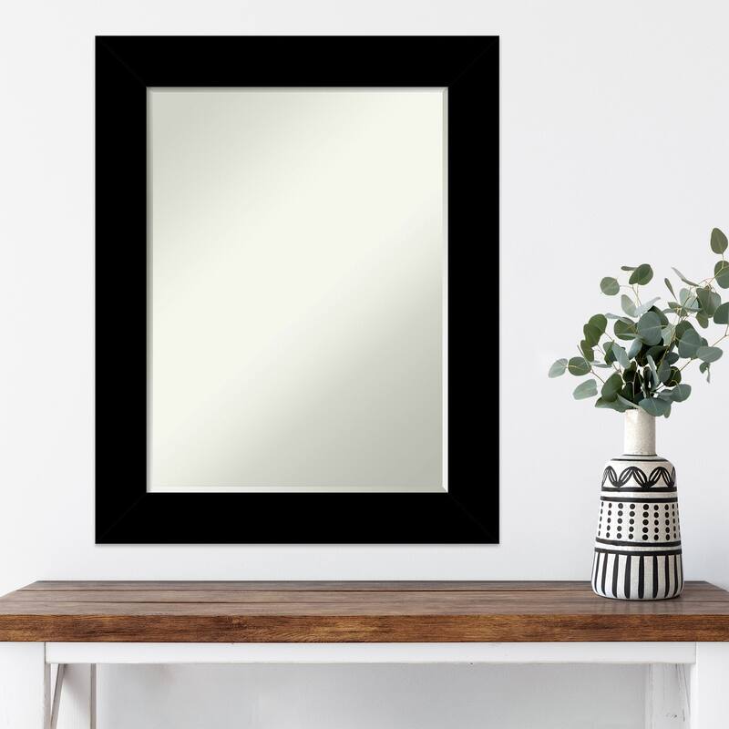 Basic Half-Inch-Bevel Wood Framed Wall Mirror - Glass Size 18x24