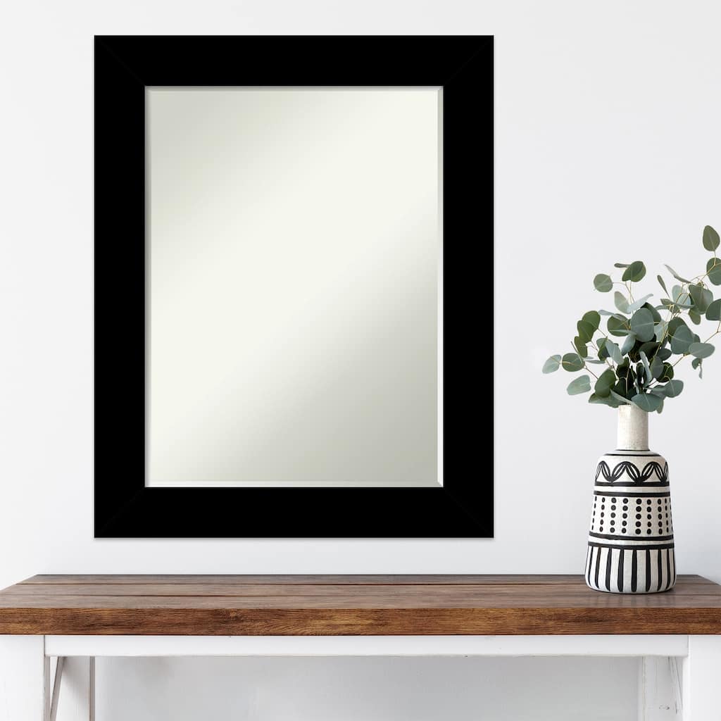 Basic Half-Inch-Bevel Wood Framed Wall Mirror - Glass Size 18x24
