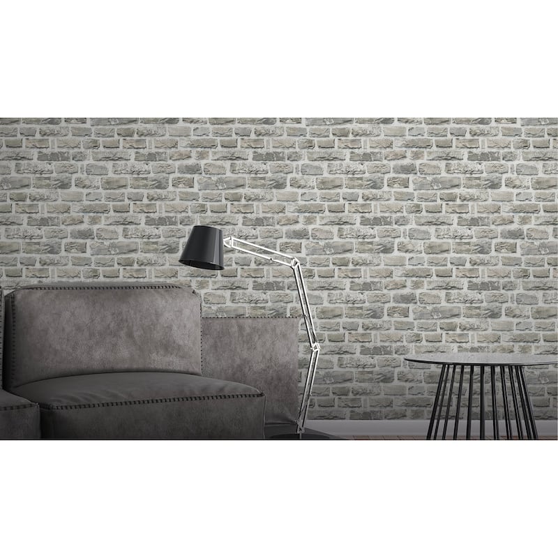 Galerie Wallcoverings Bricks and More Collection Stone Brick Matte Finish Vinyl on Non-woven Wallpaper Roll