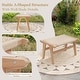 preview thumbnail 7 of 6, Costway Mid Century Modern Accent Chair with Ottoman Teak Wooden Frame - See Details