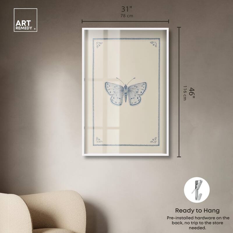 Blue Butterfly II Shadowbox by Art Remedy