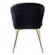 preview thumbnail 6 of 101, Luna Upholstered Tufted Back Side Chair with Goldtone Legs