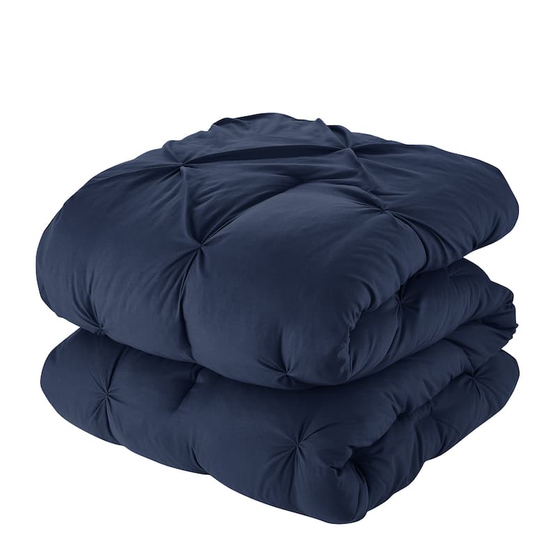 8 Piece Bed In A Bag Pintuck Comforter Sheet Set