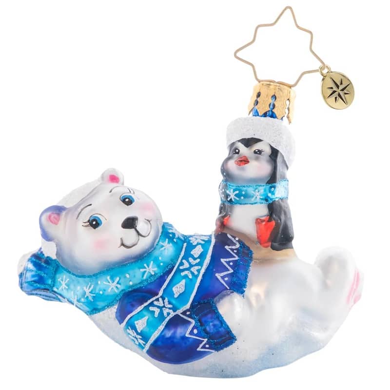 Perfect Polar Pals Gem Glass Christmas Ornament