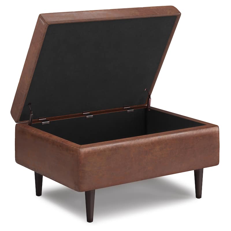 WYNDENHALL Blanchette Mid Century Modern Storage Ottoman