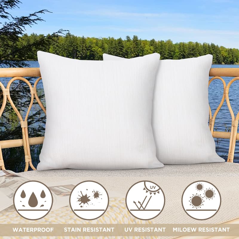 Cooling Outdoor Pillows with Pure Cotton Cover Set of 2