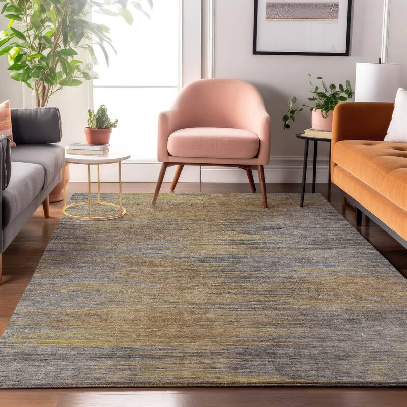 Premium Washable Super Soft Solid Ombre Mayfield Rug - Brown - 8' x 10'