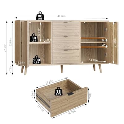 Sideboard Buffet Cabinet with Storage, Coffee Bar Cabinet