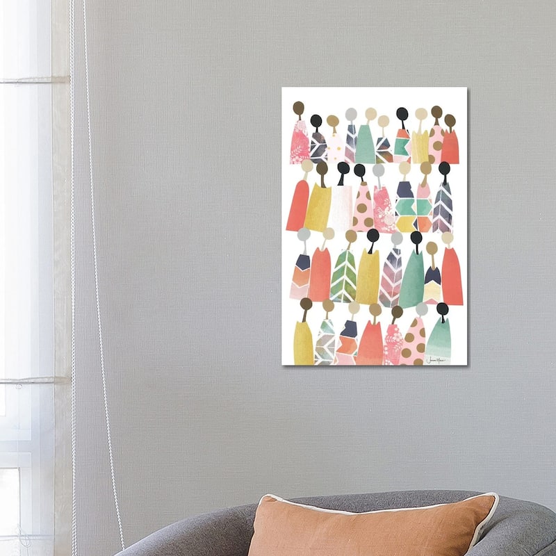 iCanvas "Pastel Rainbow People" by LouLouArtStudio Canvas Print - 26x18x1.5