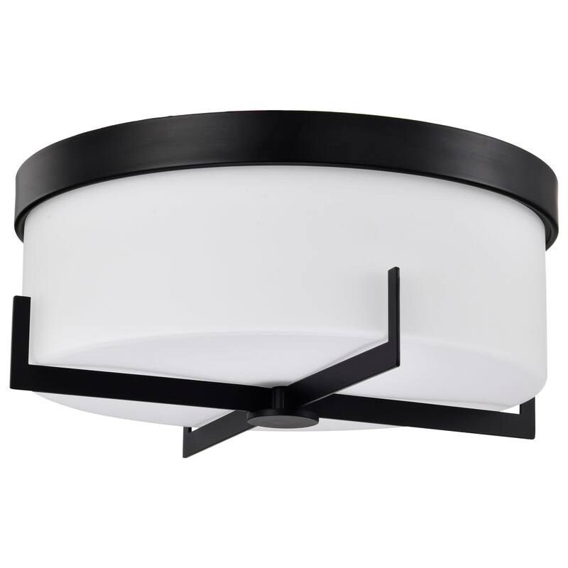 Nuvo Lighting 60/8044 Roselle 3 Light 15" Wide Flush Mount Drum - Matte Black