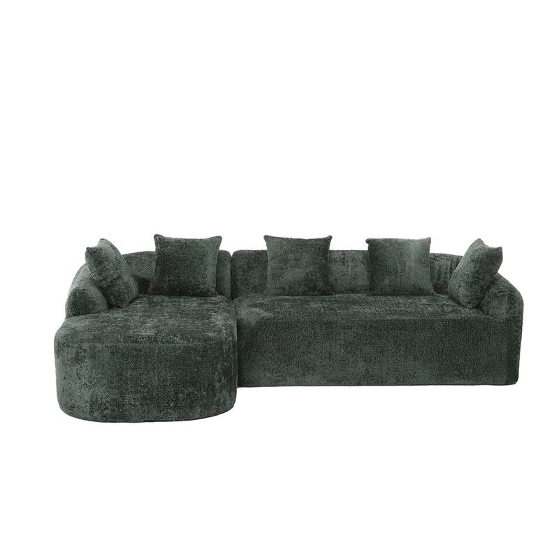 Living Room Oversized Comfy Boucle Sofa