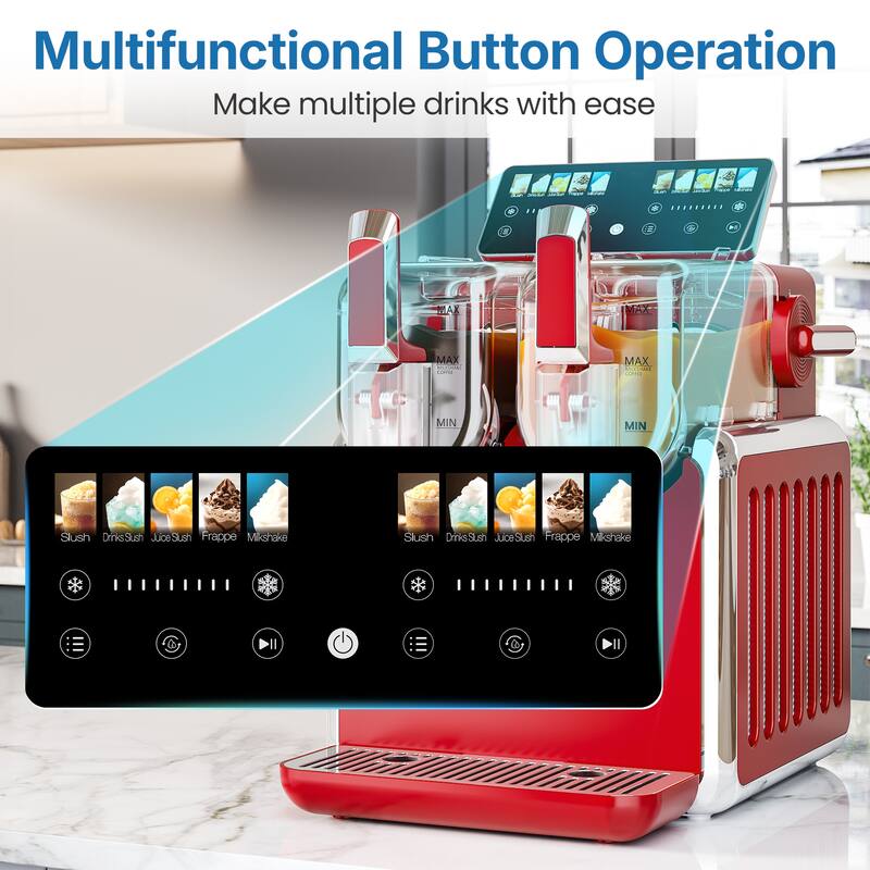 Dual-Tank Slush Machine for Home