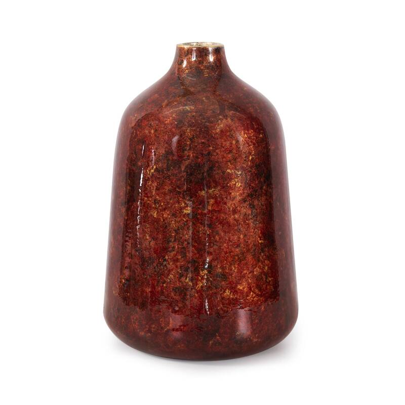 Sharma Crimson Gold Slanted Vase Large