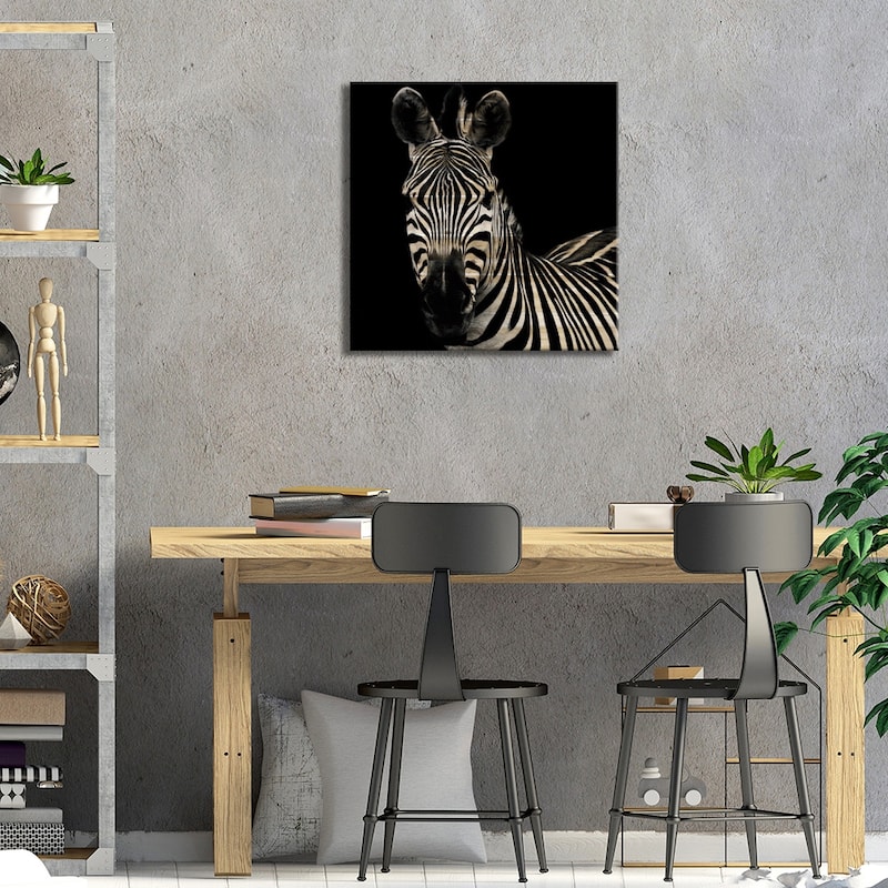 Zebra II Print On Wood by Debra Van Swearingen - Multi-Color
