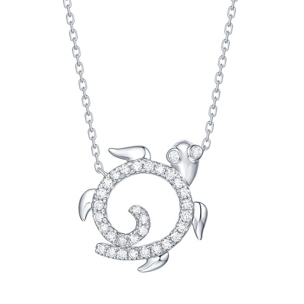 Smiling Rocks 0.23Ct G-H/VS1 Lab Grown Diamond Sea Turtle Necklace