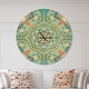 preview thumbnail 1 of 8, Designart 'Mandala Pinapple Ornament' Oversized Vintage Wall CLock 36 in. wide x 36 in. high