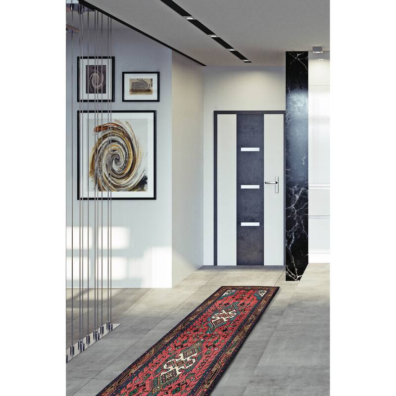 ECARPETGALLERY Hand-knotted Konya Anatolian Red Wool Rug - 2'9 x 11'2