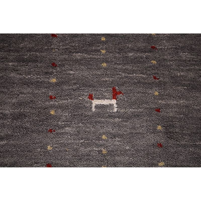 Gabbeh Oriental Area Rug Handmade Bedroom Wool Carpet - 8'0"x 9'10"