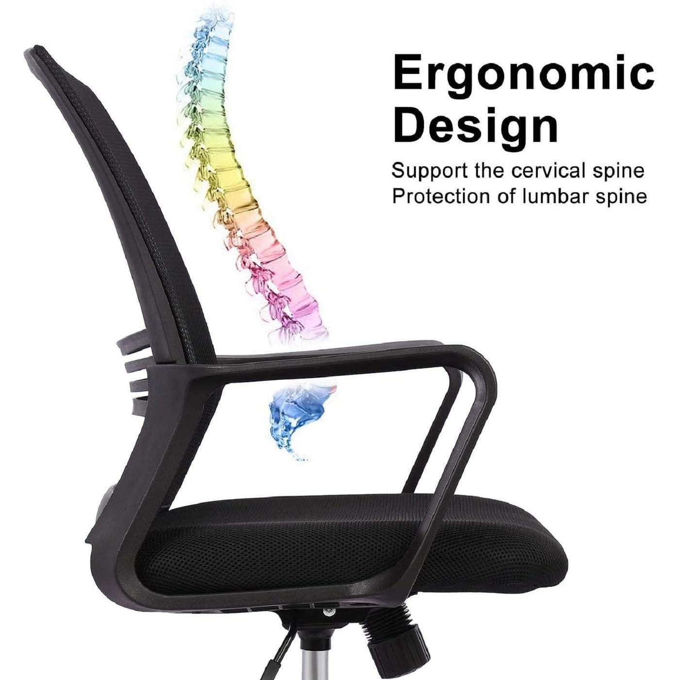 SMUGDESK Office Chair, Mid Back Mesh Office Computer Swivel Desk