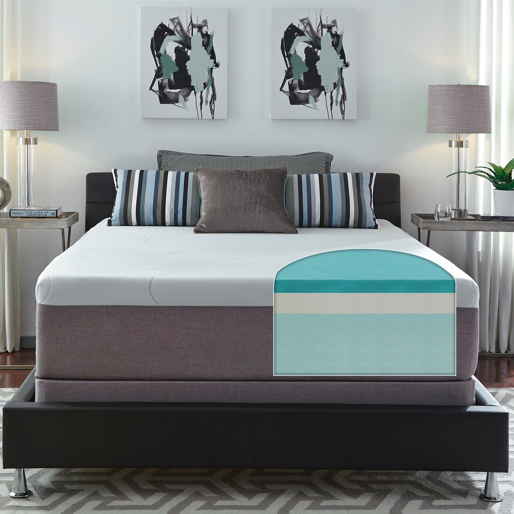 Slumber Solutions 14-inch Gel Memory Foam Choose Your Comfort Mattress -  White