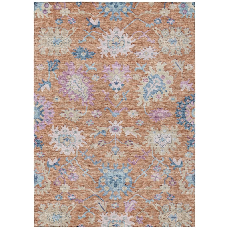 HomeRoots Floral Transitional Rectangle Outdoor Rug