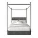 preview thumbnail 21 of 21, CraftPorch Luxury Metal Canopy Bed Grey - Full