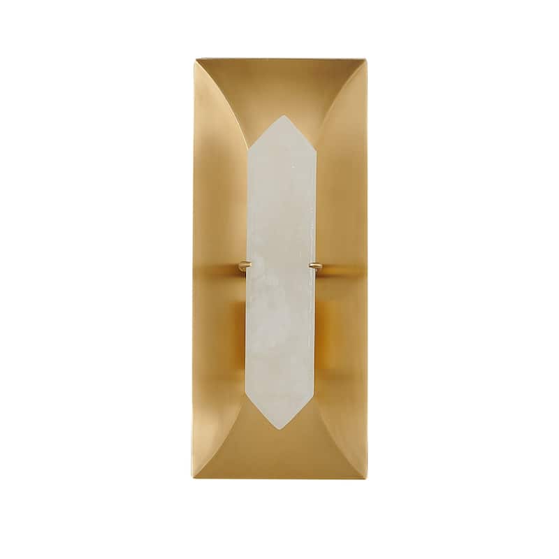 1 Light Copper Metal Wall Sconce With A Stone Center