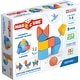 preview thumbnail 1 of 2, Geomag Magicubes Shapes Magnetic Building Blocks Recycled, 9 Pieces Blue, Light Blue, Yellow, Orange - Kids