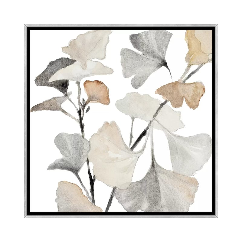 iCanvas "Neutral Ginko Stems I" by Lanie Loreth Framed