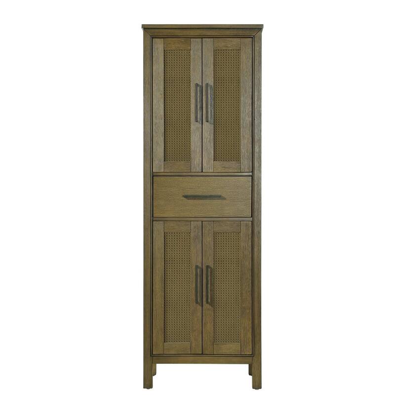 Winslow 16-28 Inch Bath Storage Cabinet - Hazel Oak - 24"