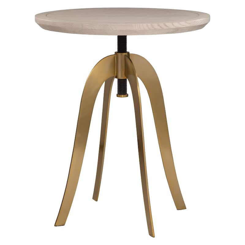Uttermost Alice Oak Adjustable Accent Table - 26"H x 20"W x 20"D