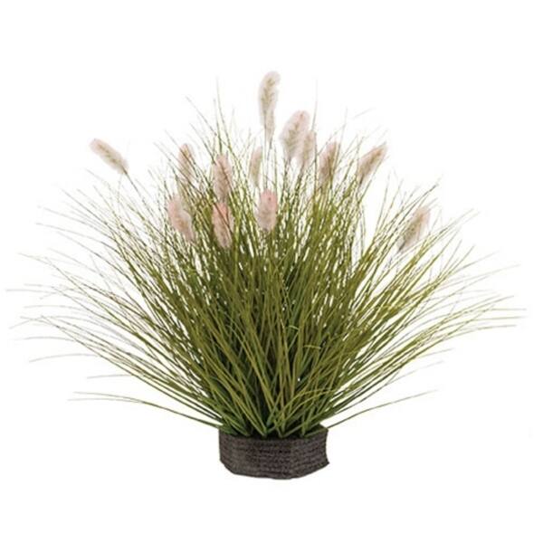 Onion Grass and Bunny Tail Pot Filler with Black Foam Base Perfect for  Indoor-Outdoor Space - 20" H x 5.75" Dia - Bed Bath & Beyond - 42565945