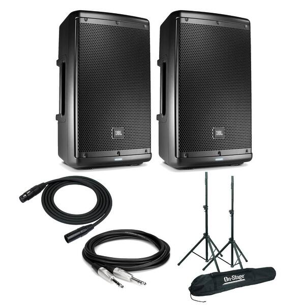 Jbl Eon610 10 Speaker Sound System With Speaker Stands Cables Overstock 29819290
