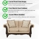preview thumbnail 29 of 30, Hernen Carved Wood Frame 5-Piece Living Room Set