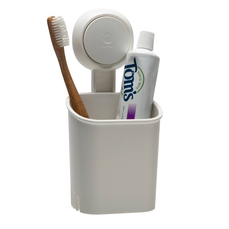 Bath Bliss Gel Suction Toothbrush Holder - 3"x 3.25"x 2.75"